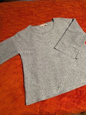 LOFT Marled Gray Crewneck Sweater